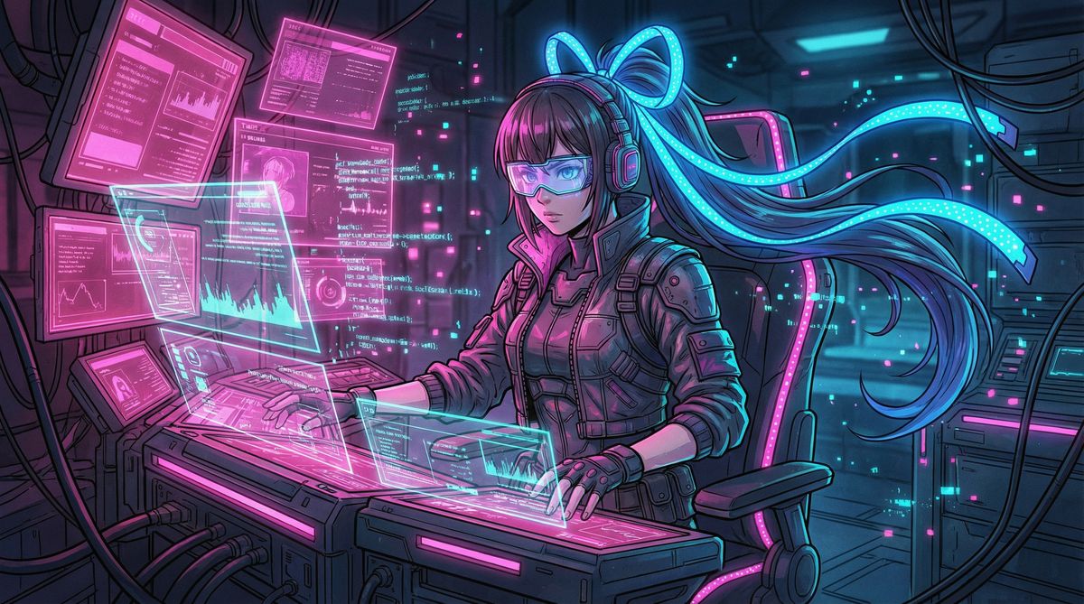 国产自拍动漫-赛博幻境霓虹少女